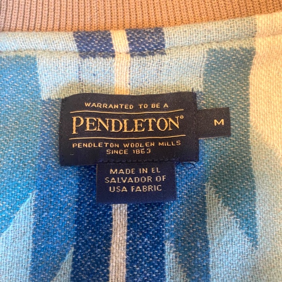 Pendleton Wool Southwestern Aztec Bomber Jacket M Limited Edition Blanket Style - Picture 4 of 12